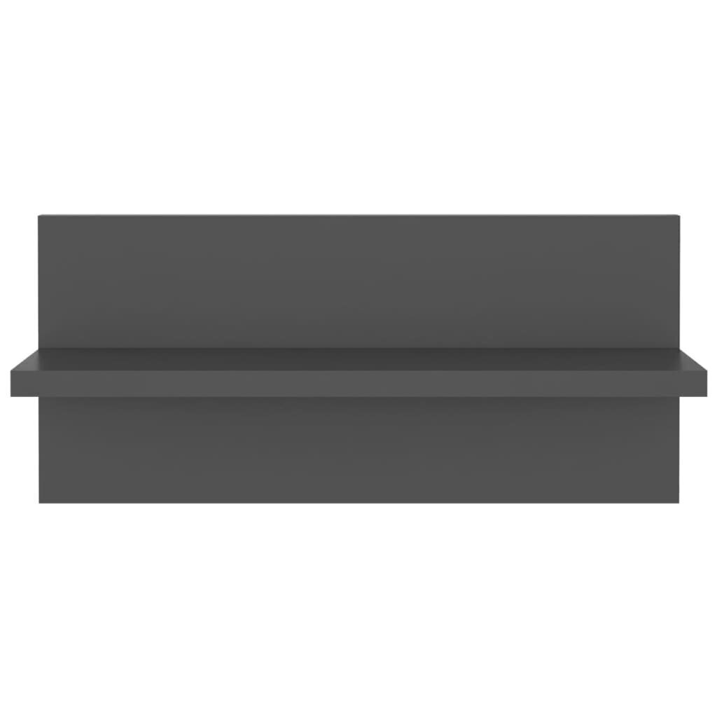 vidaXL sienas plaukti, 2 gab., 40x11,5x18 cm, pelēki, skaidu plāksne цена и информация | Plaukti | 220.lv