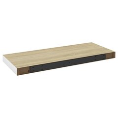 vidaXL sienas plaukti, 4 gab., balti, ozolkoka, 60x23,5x3,8 cm, MDF цена и информация | Полки | 220.lv