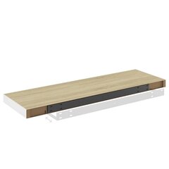 vidaXL sienas plaukti, 4 gab., balti, ozolkoka, 80x23,5x3,8 cm, MDF цена и информация | Полки | 220.lv