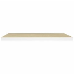 vidaXL sienas plaukti, 4 gab., balti, ozolkoka, 80x23,5x3,8 cm, MDF цена и информация | Полки | 220.lv