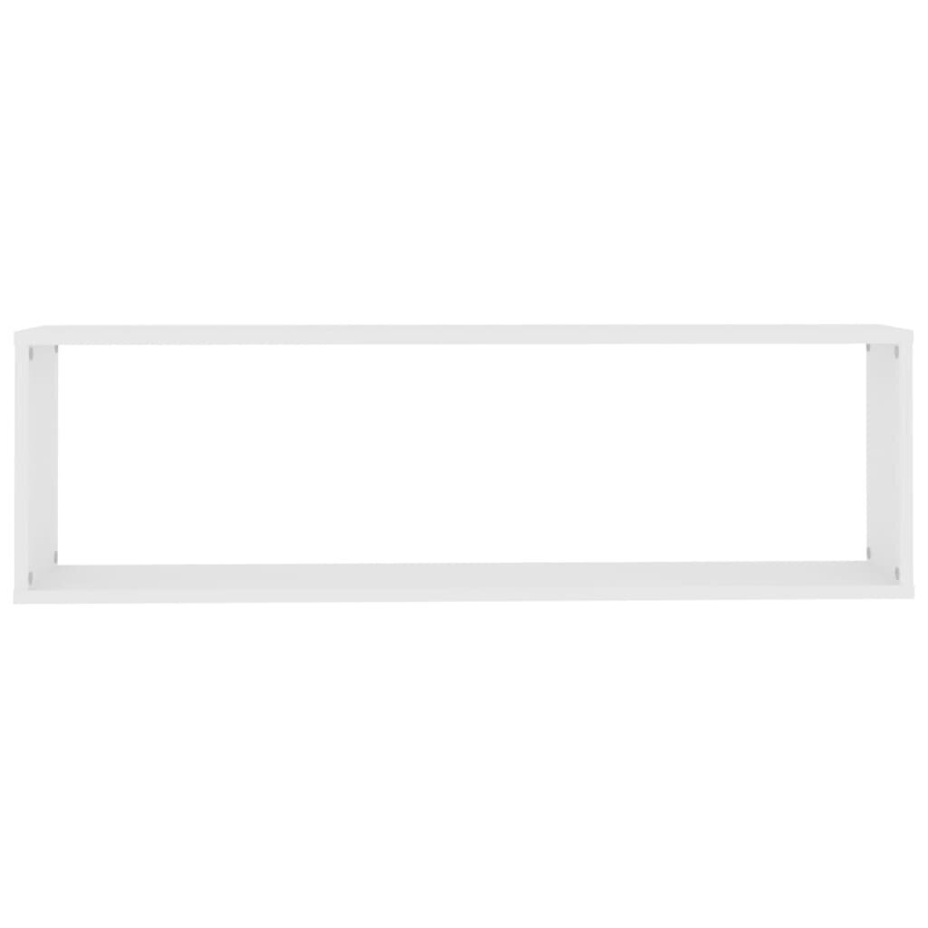 vidaXL sienas plaukti, 2 gab., 100x15x30 cm, balti, skaidu plāksne цена и информация | Plaukti | 220.lv