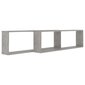 vidaXL sienas plaukti, 2 gb., betonpelēki, 100x15x30cm, skaidu plāksne cena un informācija | Plaukti | 220.lv