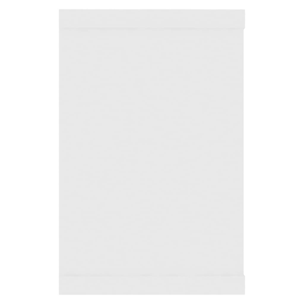 vidaXL sienas plaukti, 4 gab., balti, 60x15x23 cm, skaidu plāksne цена и информация | Plaukti | 220.lv