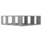 vidaXL sienas plaukti, 4 gab., betonpelēki, 60x15x23cm, skaidu plāksne cena un informācija | Plaukti | 220.lv