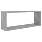 vidaXL sienas plaukti, 6 gab., betonpelēki, 60x15x23cm, skaidu plāksne cena un informācija | Plaukti | 220.lv