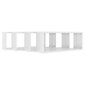 vidaXL sienas plaukti, 4 gab., augsti, spīdīgi balti, 60x15x23 cm cena un informācija | Plaukti | 220.lv