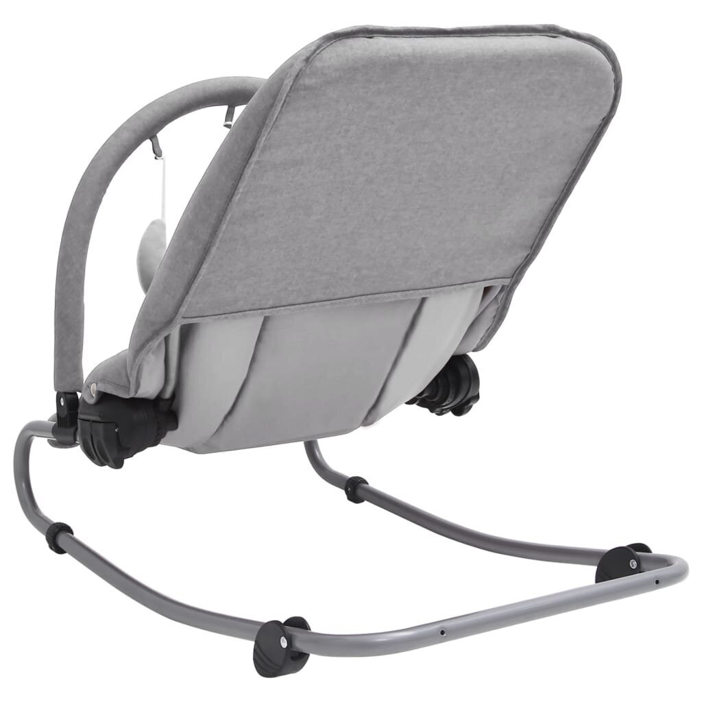 vidaXL bērnu šūpuļkrēsls, gaiši pelēks, tērauds cena un informācija | Bērnu šūpuļkrēsliņi | 220.lv