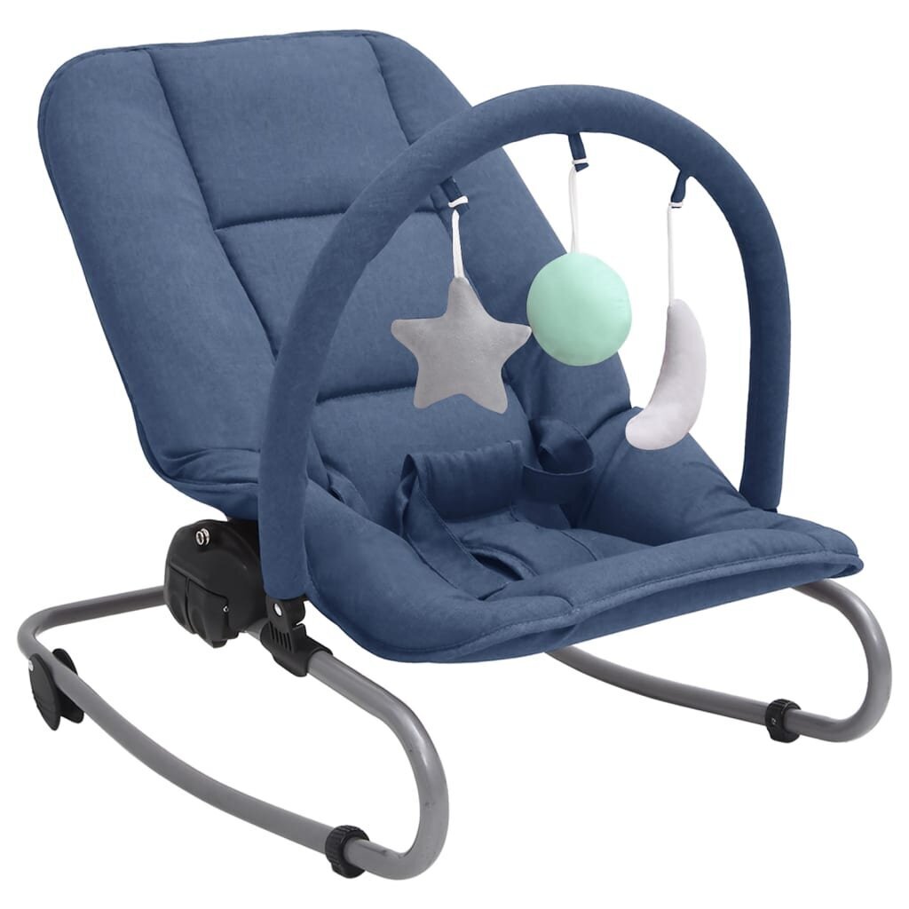 vidaXL bērnu šūpuļkrēsls, tumši zils, tērauds цена и информация | Bērnu šūpuļkrēsliņi | 220.lv
