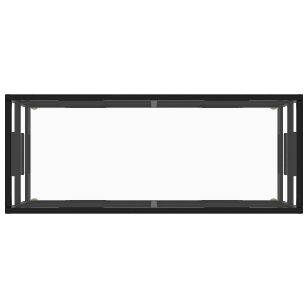 vidaXL TV galdiņš, melns, 100x40x40 cm, rūdīts stikls цена и информация | TV galdiņi | 220.lv