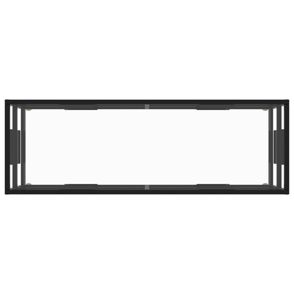 vidaXL TV galdiņš, melns, 120x40x40 cm, rūdīts stikls цена и информация | TV galdiņi | 220.lv