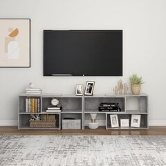 vidaXL TV plaukts, betona pelēks, 149x30x52 cm, skaidu plāksne cena un informācija | TV galdiņi | 220.lv