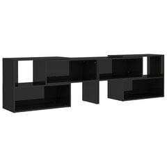 vidaXL TV plaukts, 149x30x52 cm, spīdīgi melns, skaidu plāksne cena un informācija | TV galdiņi | 220.lv