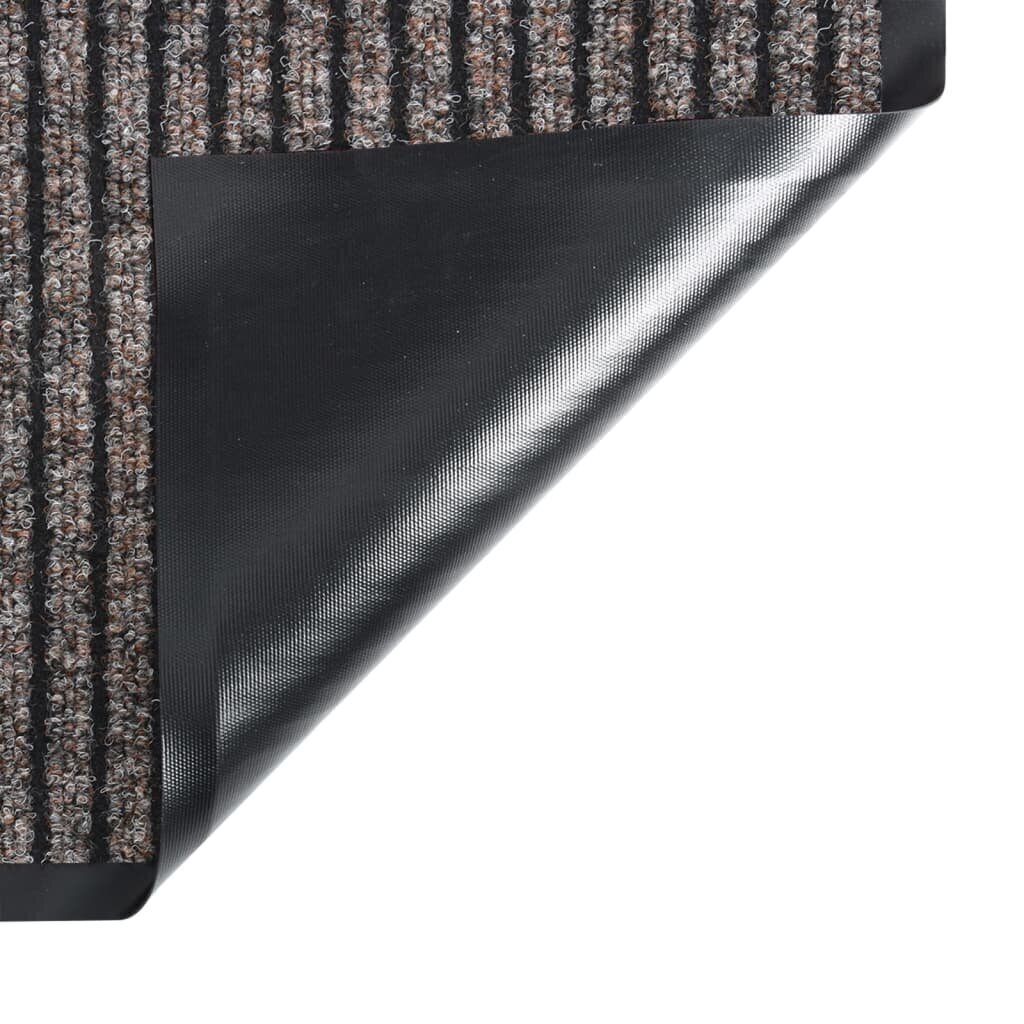 vidaXL durvju paklājs, svītrains, bēšs, 60x80 cm cena un informācija | Kājslauķi | 220.lv