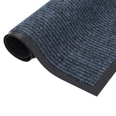 vidaXL durvju paklājs, svītrains, zils, 60x80 cm cena un informācija | Kājslauķi | 220.lv