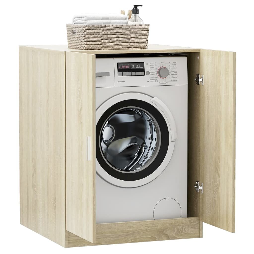 vidaXL veļasmašīnas plaukts, ozolkoka krāsa cena un informācija | Vannas istabas skapīši | 220.lv