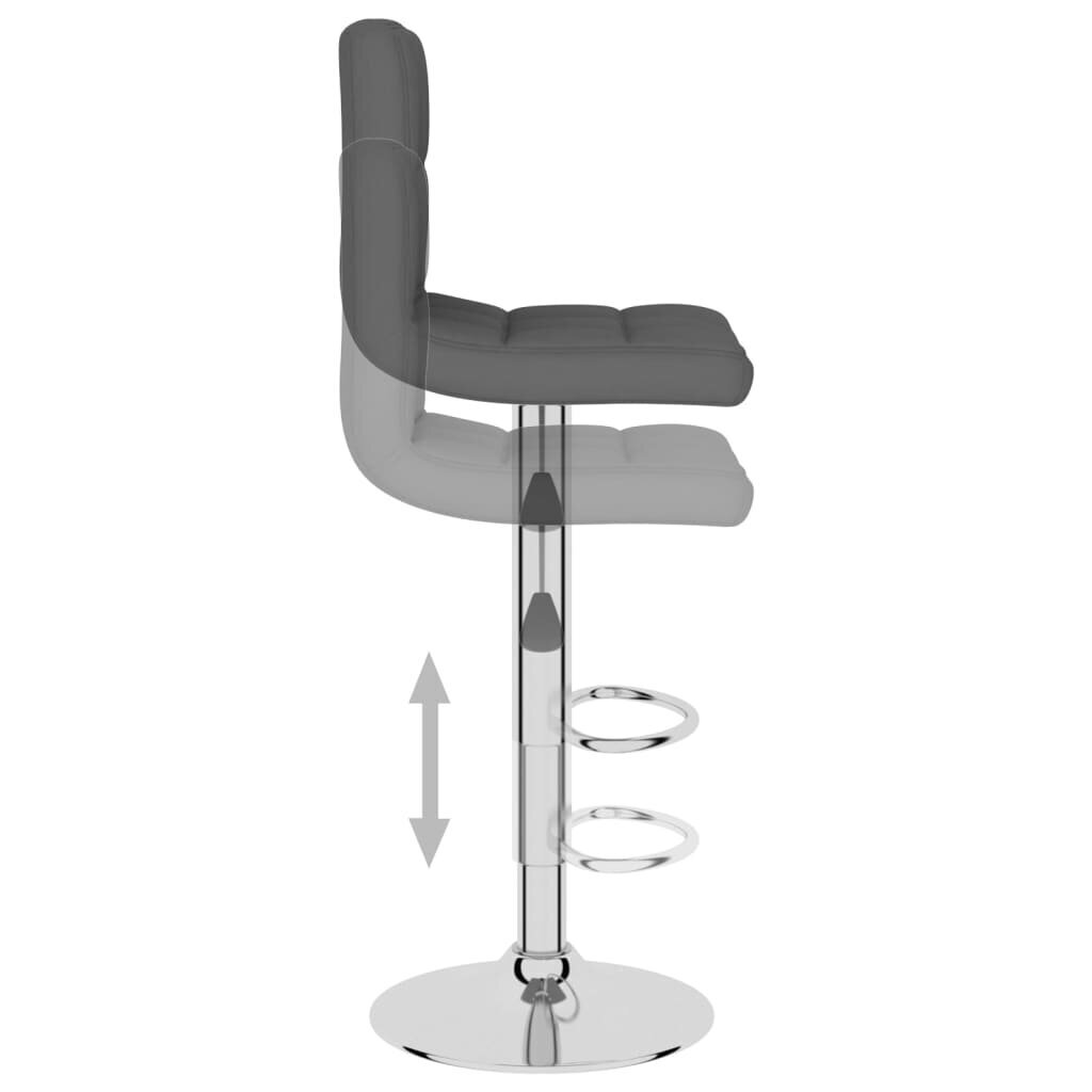vidaXL bāra krēsli, 2 gab., tumši pelēks audums цена и информация | Virtuves un ēdamistabas krēsli | 220.lv