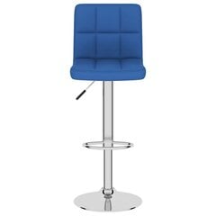 vidaXL bāra krēsli, 2 gab., zils audums cena un informācija | Virtuves un ēdamistabas krēsli | 220.lv