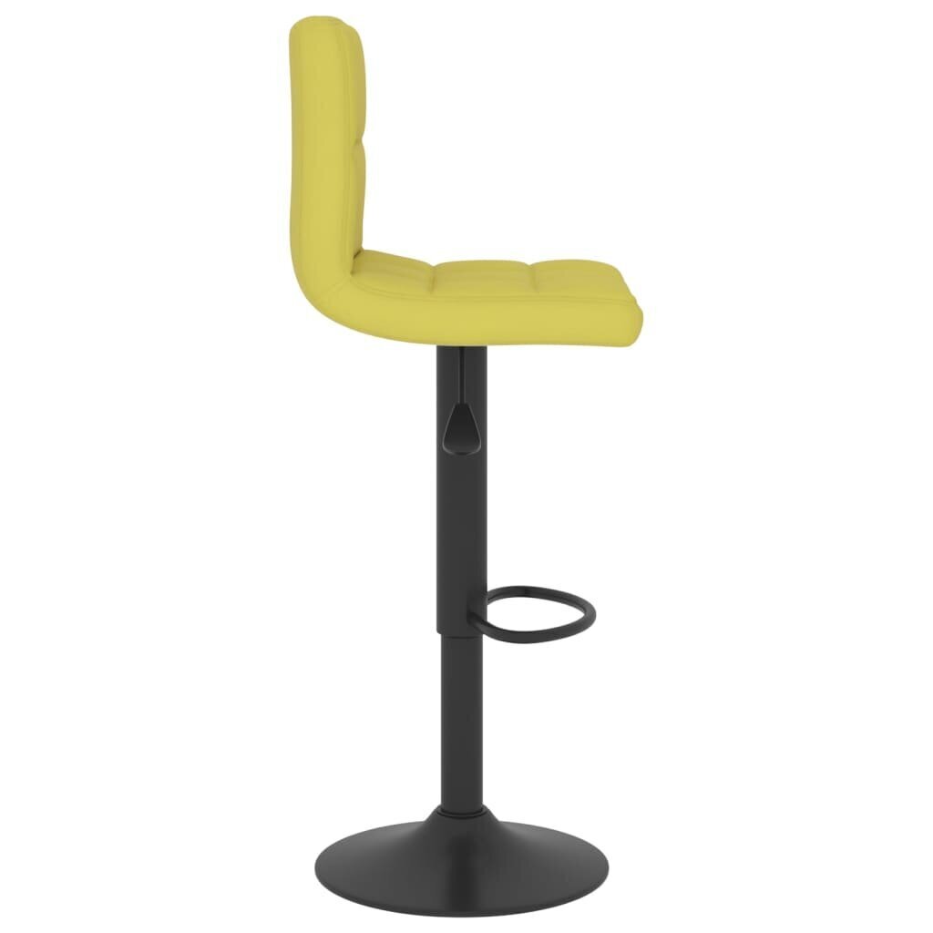 vidaXL bāra krēsls, zaļš audums cena un informācija | Virtuves un ēdamistabas krēsli | 220.lv