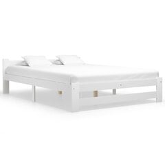 vidaXL gultas rāmis, balts, priedes masīvkoks, 180x200 cm cena un informācija | Gultas | 220.lv