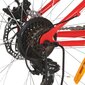 vidaXL kalnu velosipēds, 21 ātrums, 26'', 36 cm, sarkans цена и информация | Velosipēdi | 220.lv
