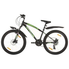 vidaXL kalnu velosipēds, 21 ātrums, 26'', 36 cm, melns цена и информация | Велосипеды | 220.lv