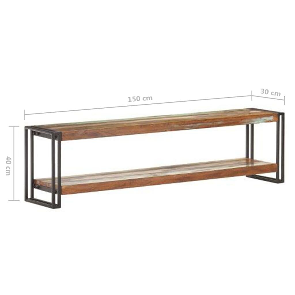 vidaXL TV galdiņš, 150x30x40 cm, pārstrādāts masīvkoks cena un informācija | TV galdiņi | 220.lv