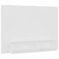 vidaXL sienas TV plaukts, balts, 120x23,5x90 cm, skaidu plāksne cena un informācija | TV galdiņi | 220.lv