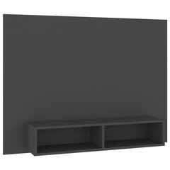 vidaXL sienas TV plaukts, pelēks, 120x23,5x90cm, skaidu plātne цена и информация | Тумбы под телевизор | 220.lv