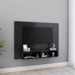 vidaXL sienas TV plaukts, pelēks, 120x23,5x90cm, skaidu plātne cena un informācija | TV galdiņi | 220.lv