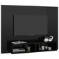 vidaXL sienas TV plaukts, spīdīgi melns, 120x23,5x90 cm, skaidu plātne cena un informācija | TV galdiņi | 220.lv