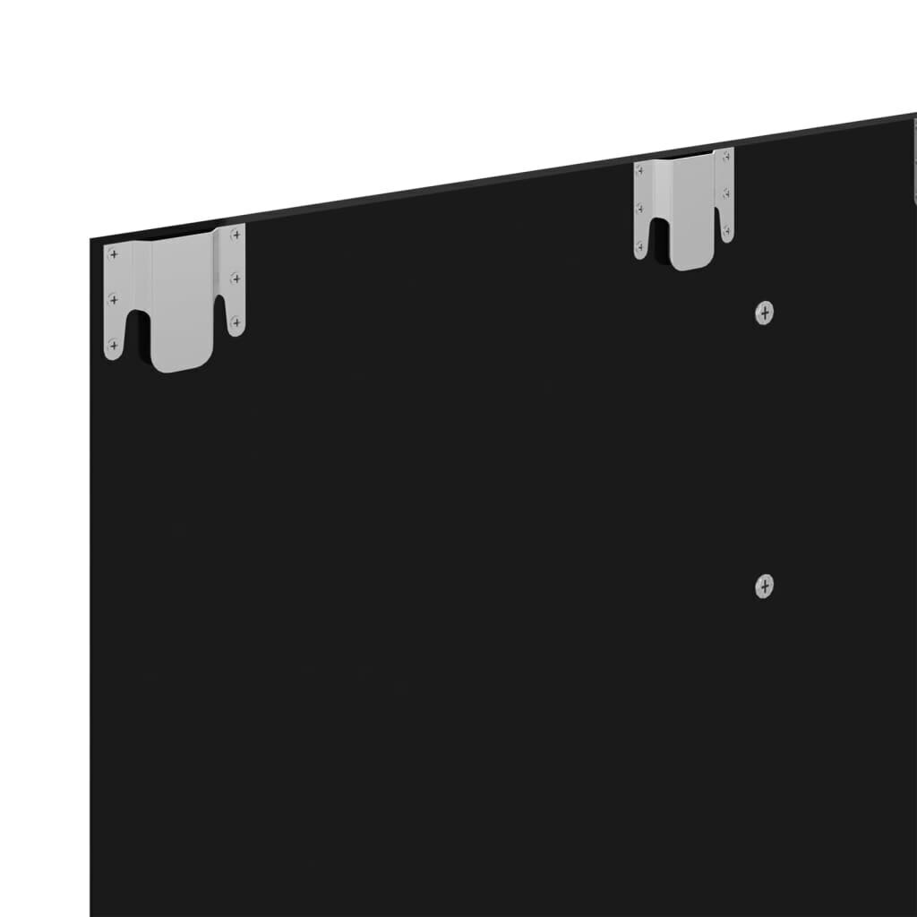 vidaXL sienas TV plaukts, spīdīgi melns, 135x23,5x90 cm, skaidu plātne cena un informācija | TV galdiņi | 220.lv