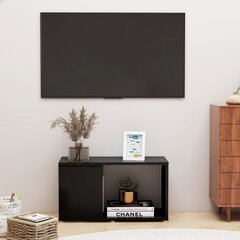 vidaXL TV skapis, melns, 60x24x32 cm, kokskaidu plāksne цена и информация | Тумбы под телевизор | 220.lv