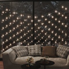 vidaXL Ziemassvētku lampiņu tīkls, 3x2 m, 204 silti baltas LED cena un informācija | Ziemassvētku dekorācijas | 220.lv
