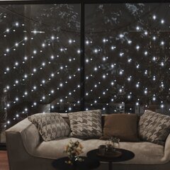 vidaXL Ziemassvētku lampiņu tīkls, 3x2 m, 204 vēsi baltas LED cena un informācija | Ziemassvētku dekorācijas | 220.lv