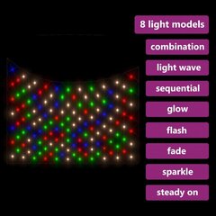 vidaXL Ziemassvētku lampiņu tīkls, 4x4 m, 544 krāsainas LED цена и информация | Рождественское украшение CA1031, 10 см | 220.lv