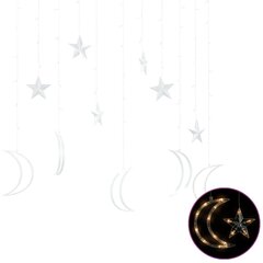 vidaXL lampiņas, zvaigžņu un mēness forma, tālvadības pults, 138 LED цена и информация | Рождественские украшения | 220.lv