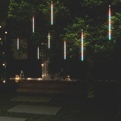 vidaXL meteoru lampiņas, 8 gab., 30 cm, 192 LED, krāsainas cena un informācija | Ziemassvētku dekorācijas | 220.lv
