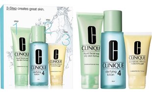 Clinique 3-Step Skin Care 4 тоник подарочный комплект 100 мл цена и информация | Средства для очищения лица | 220.lv