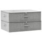 vidaXL uzglabāšanas kastes, 2 gab., 70x40x18 cm, audums, pelēkas cena un informācija | Veļas grozi un mantu uzglabāšanas kastes | 220.lv