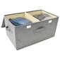 vidaXL uzglabāšanas kastes, 50x30x25 cm, audums, pelēkas cena un informācija | Veļas grozi un mantu uzglabāšanas kastes | 220.lv