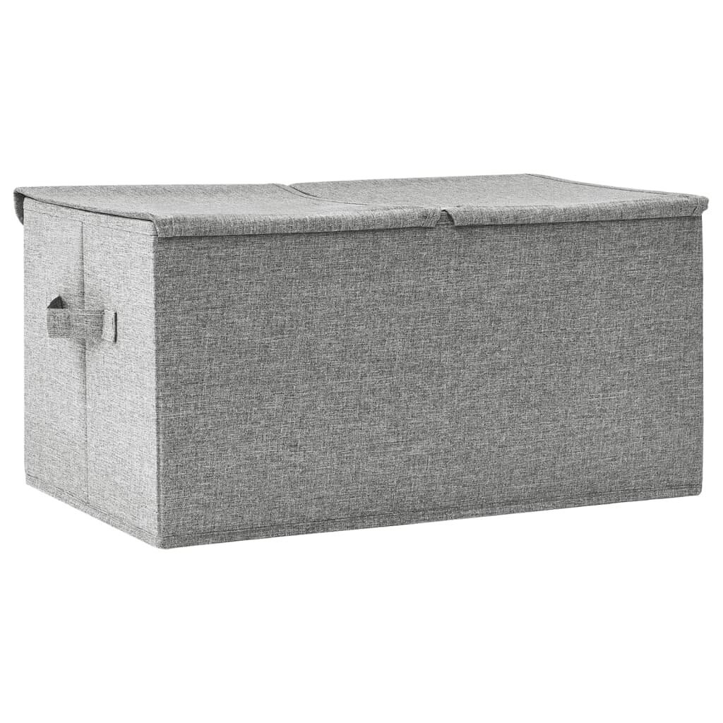 vidaXL uzglabāšanas kastes, 50x30x25 cm, audums, pelēkas цена и информация | Veļas grozi un mantu uzglabāšanas kastes | 220.lv