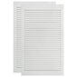 vidaXL žalūziju durvis, 2 gab., balts priedes masīvkoks, 99,3x49,4 cm cena un informācija | Žalūzijas | 220.lv