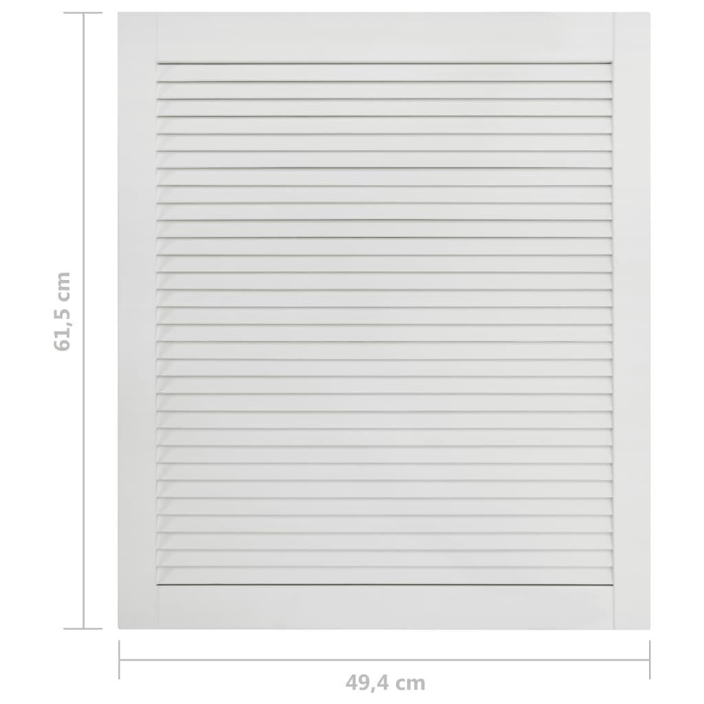 vidaXL žalūziju durvis, balts priedes masīvkoks, 61,5x49,4 cm cena un informācija | Žalūzijas | 220.lv