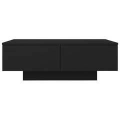 vidaXL kafijas galdiņš, melns, 90x60x31 cm, skaidu plāksne cena un informācija | Žurnālgaldiņi | 220.lv