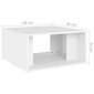 vidaXL kafijas galdiņi, 4 gab., 33x33x33 cm, balti, skaidu plāksne cena un informācija | Žurnālgaldiņi | 220.lv