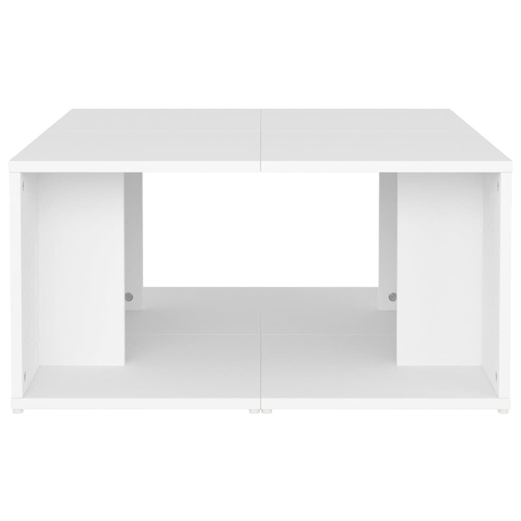 vidaXL kafijas galdiņi, 4 gab., 33x33x33 cm, balti, skaidu plāksne cena un informācija | Žurnālgaldiņi | 220.lv