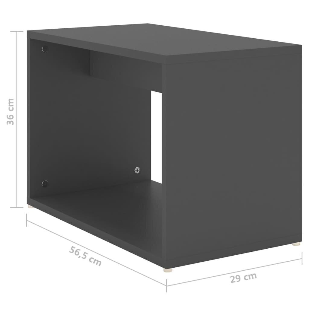 vidaXL kafijas galdiņu komplekts, pelēks, 60x60x30 cm, skaidu plātne цена и информация | Žurnālgaldiņi | 220.lv