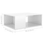 vidaXL kafijas galdiņš, spīdīgi balts, 90x67x33 cm, kokskaidu plāksne cena un informācija | Žurnālgaldiņi | 220.lv