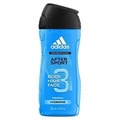 Dušas želeja Adidas After Sport 3in1 vīriešiem, 400 ml cena un informācija | Dušas želejas, eļļas | 220.lv