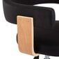 vidaXL grozāms virtuves krēsls, melns izliekts koks un mākslīgā āda cena un informācija | Virtuves un ēdamistabas krēsli | 220.lv